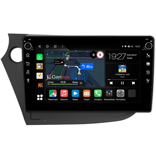 Штатная магнитола Canbox M-Line 7801-9-303 Honda Insight II (2009-2014) (левый руль) Android 10 (4G-SIM, 2/32, DSP, IPS) С крутилками