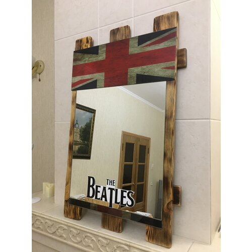 Зеркало ручной работы Beatles 85 см на 56 см