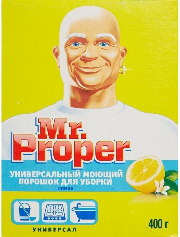 Универсальное чистящее средство Mr. Proper порошок Лимон 400г - фотография № 1