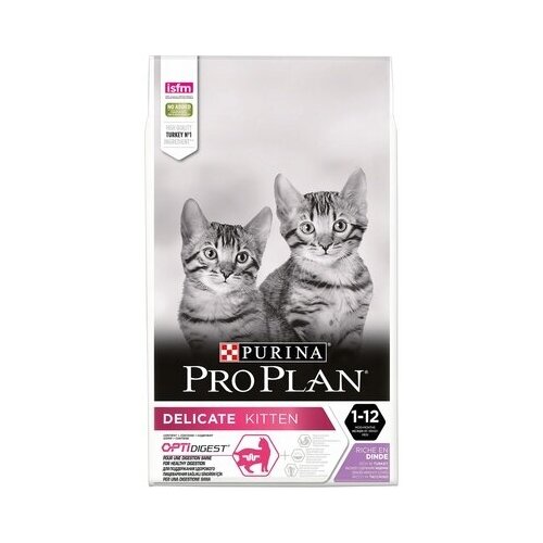 Purina Pro Plan Сухой корм для котят с индейкой и рисом (Junior delicate) 1229328712372568 | Junior delicate 0,4 кг 24973 (2 шт)
