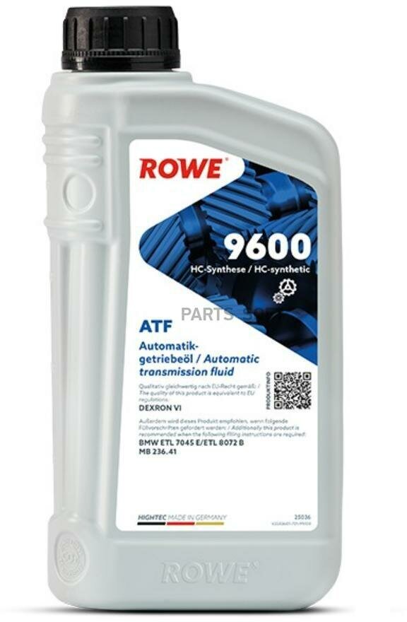 Масло трансмиссионное ROWE HIGHTEC ATF 9600 1л. ROWE / арт. 25036001099 - (1 шт)