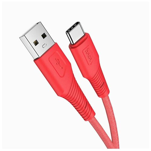 Кабель Hoco X58 Airy silicone (USB - Type-C) красный кабель usb hoco x58 airy usb type c 3a 1 м белый