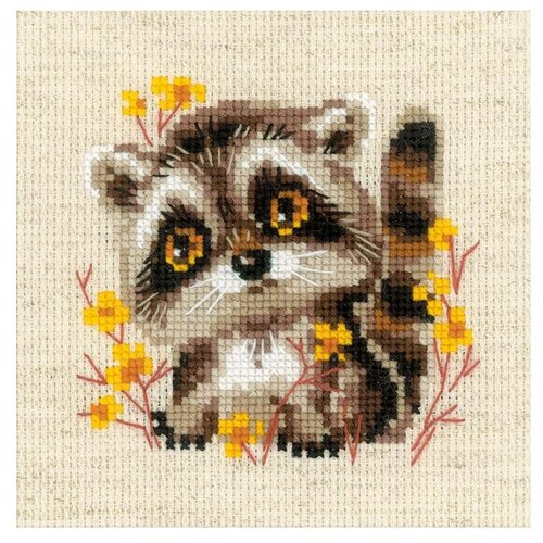 фото Риолис набор для вышивания маленький енотик 13 x 13 см (1754)