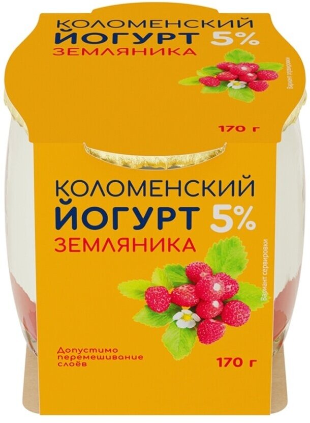 Йогурт Коломенский Земляника 5%