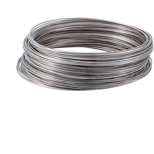 Проволока нержа жесткая 061мм в бухте 10метров AISI 321 нержавеющая сталь поводки нержавейка пищевая aisi321 Для поводков и других нужд серебристая серебряная хромированная 400₽