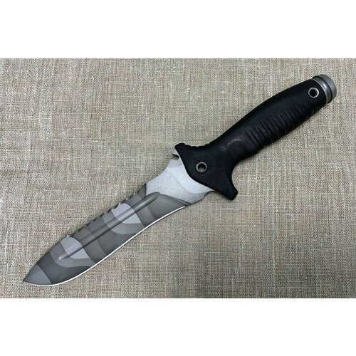 Нож Нарвал (сталь 70Х16МФС), камуфляж, чёрная рукоять