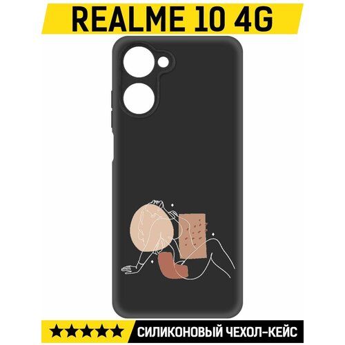 Чехол-накладка Krutoff Soft Case Чувственность для Realme 10 4G черный