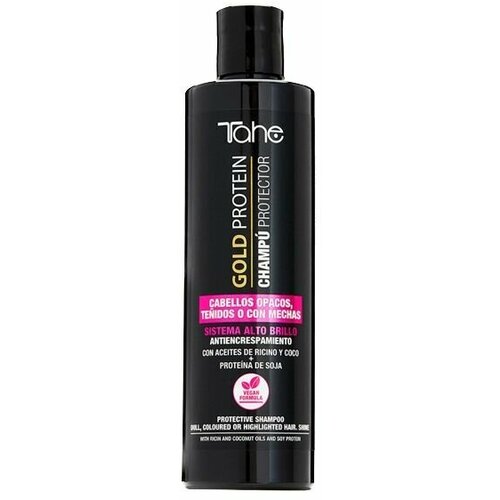 TAHE Шампунь для тусклых, окрашенных или мелированных волос 3 в 1 Gold Protein Shampoo Dull шампунь для волос geraprofessional женский шампунь “для мелированных и окрашенных волос”