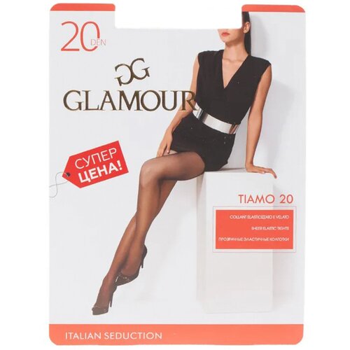 Колготки Glamour Tiamo, 20 den, размер 5, бежевый изящная леди