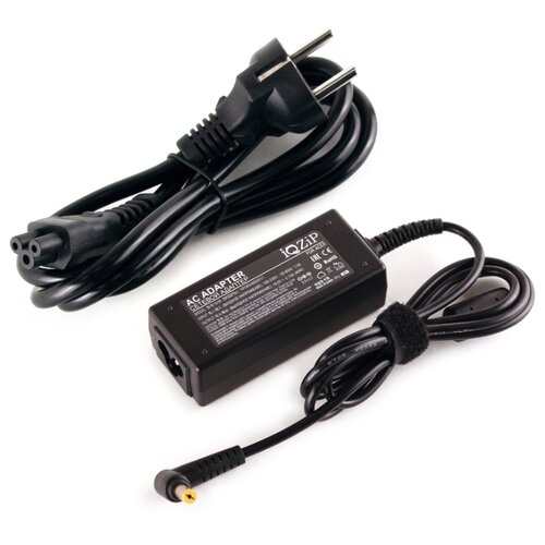 фото Блок питания (зарядка) iqzip для ноутбука acer 19v 2.15a (40w), штекер: 5.5 x 1.7 мм, (с сетевым кабелем), pn: adp-40kd bb