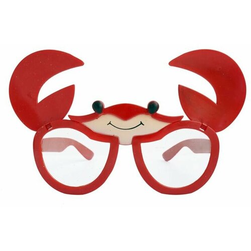 Карнавальные очки Крабик красные, украшение для праздника карнавальные очки глазки черные украшение для праздника