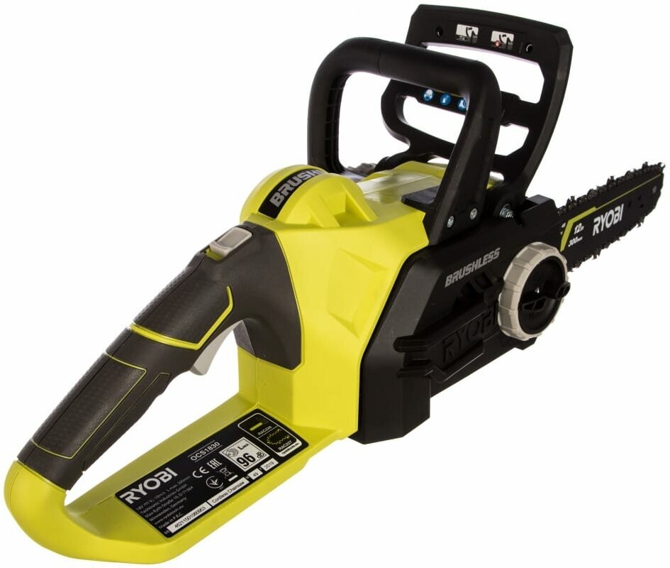 Бесщеточная аккумуляторная цепная пила Ryobi ONE+ OCS1830 5133002829 - фотография № 1