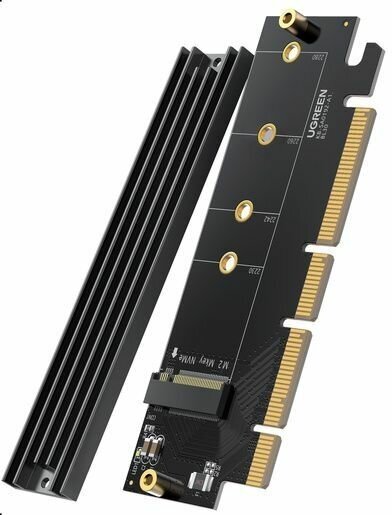 Плата расширения UGREEN CM465 (30715) PCIe 4.0(16) to M.2 NVMe Expansion Card. Цвет: черный