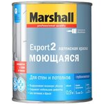 MARSHALL Export 2 Моющаяся краска латексная, для стен и потолков, глубокоматовая, база BW (0,9л) - изображение