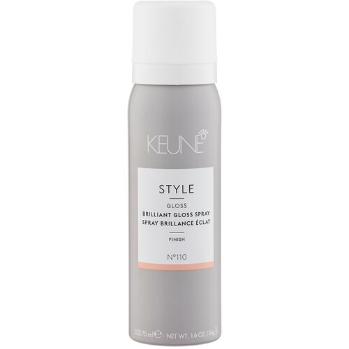 Keune Спрей-блеск Style Brilliant Gloss N°110, слабая фиксация, 75 г, 75 мл keune спрей style dry texturizer n° 61 средняя фиксация 75 г 75 мл