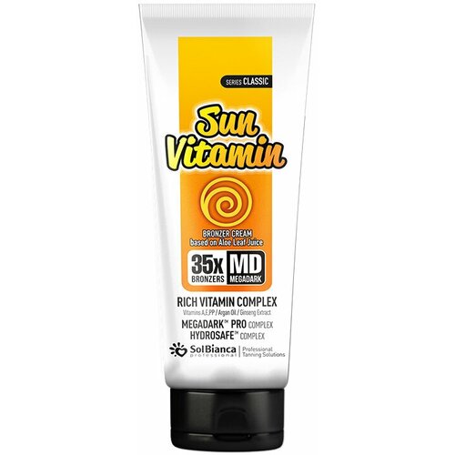 Крем-автозагар SOLBIANCA Sun Vitamin с маслом аргана, экстрактом женьшеня и витаминным комплексом, 125 мл