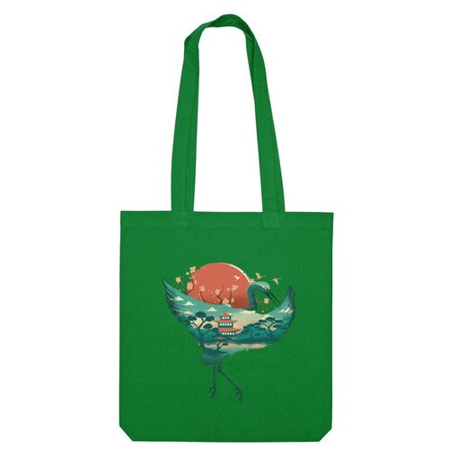 фото Сумка шоппер us basic, зеленый
