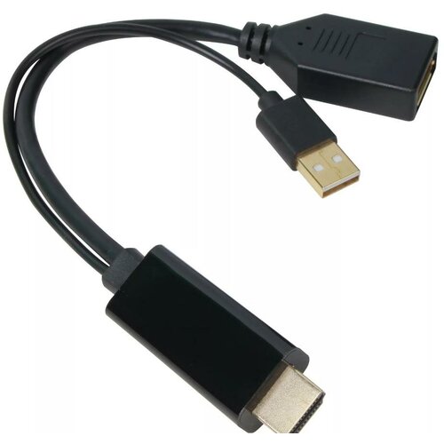 Аксессуар VCOM HDMI +USB - DisplayPort 15cm CG599E-0.15M адаптер displayport hdmi m f vcom 4k 60hz 0 15 м медь оплётка cg621m 0 15