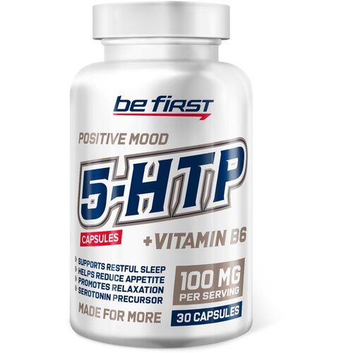 be first 5 htp capsules 30 капсул Аминокислота Be First 5-HTP + Vitamin B6, 30 шт.