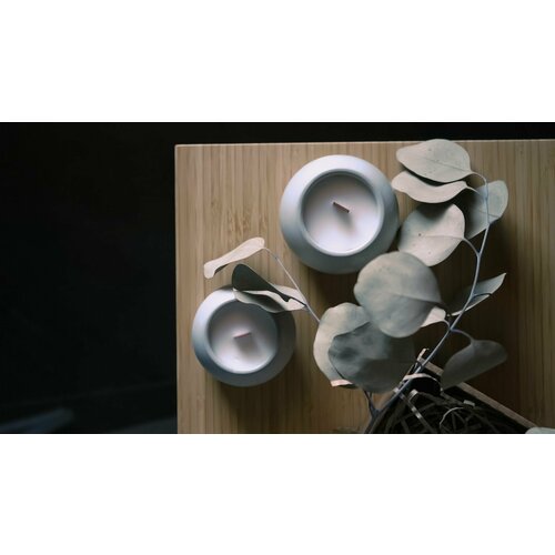 Набор ароматических свечей из соевого воска с деревянным фитилем Oh Deer, Аромат Кожа-Древесина, в подарочной упаковке, 1 шт