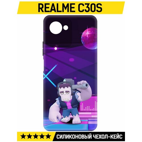 Чехол-накладка Krutoff Soft Case Brawl Stars - Фрэнк для Realme C30s черный чехол накладка krutoff soft case brawl stars ворон феникс для realme c30s черный