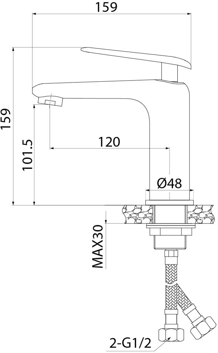 Смеситель для раковины IDDIS Dash (DASSB00i01)