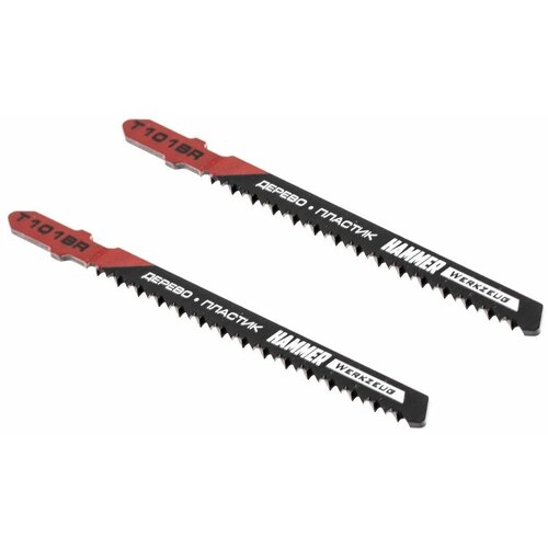 Пилка для лобзика Hammer Flex 204-103 JG WD T101BR дерево пластик длина 74мм шаг 25мм обр зуб HCS 2шт 228₽
