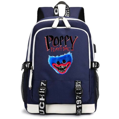 фото Рюкзак хаги ваги и киси миси (poppy playtime) синий с usb-портом №4 noname