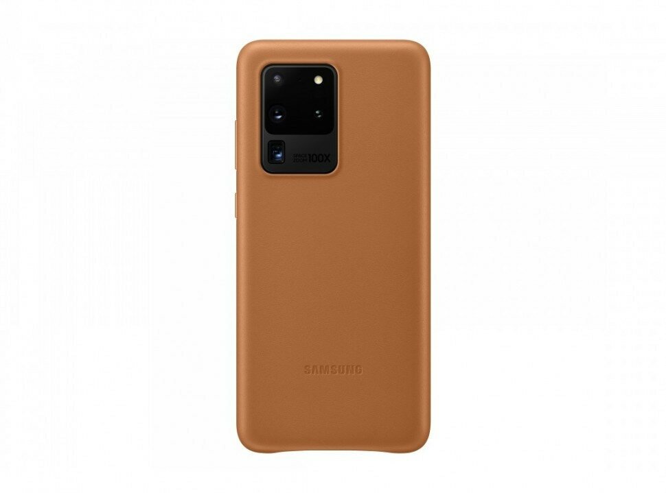 Чехол (клип-кейс) SAMSUNG Leather Cover, для Samsung Galaxy S20 Ultra, красный [ef-vg988lregru] - фото №5