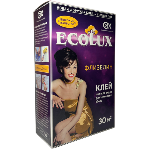 Клей обойный ECOLUX, флизелиновый, 250 г