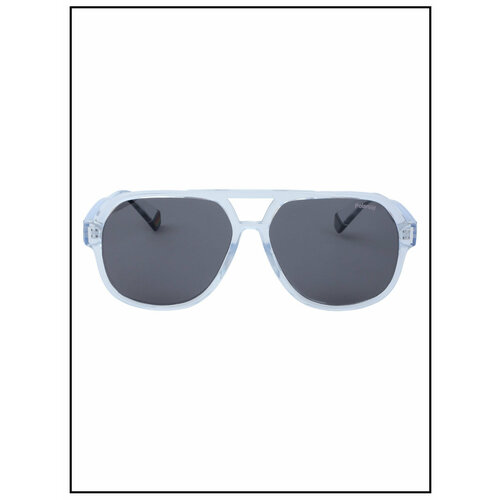 фото Солнцезащитные очки polaroid, авиаторы, оправа: пластик, поляризационные, с защитой от уф, серый