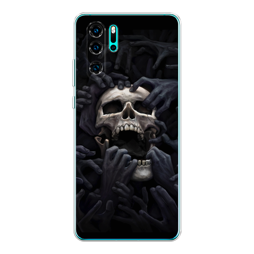 силиконовый чехол череп на huawei p30 pro Силиконовый чехол на Huawei P30 Pro / Хуавей П30 Про Череп 29