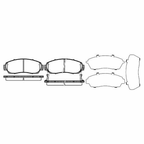 Комплект передних тормозных колодок Remsa 117112 для Great Wall Hover H6; Honda Civic VIII, Crosstour, CR-V III, IV