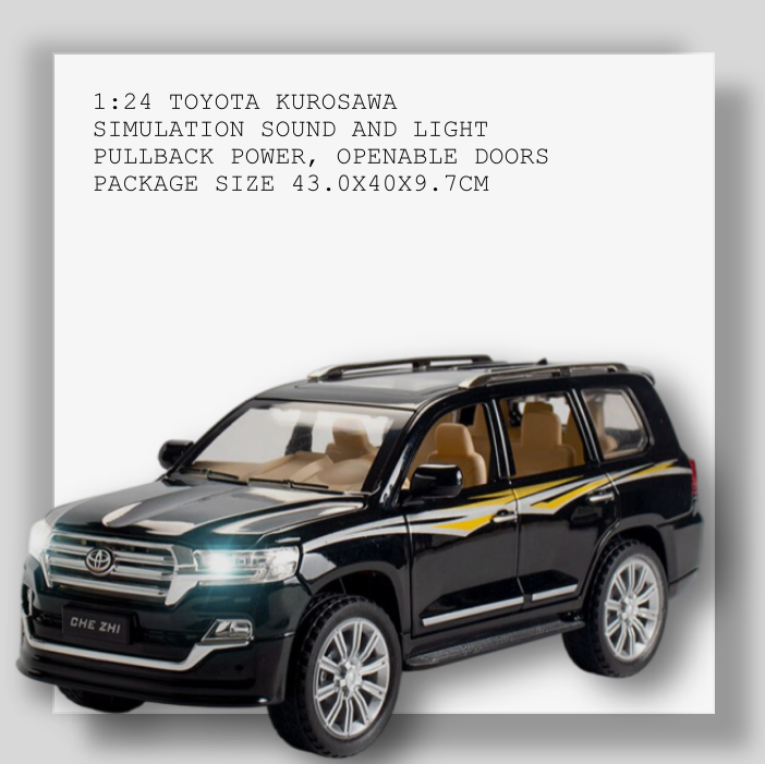 Модель автомобиля коллекционная Toyota Land Cruiser 200 (черный) TOY-200