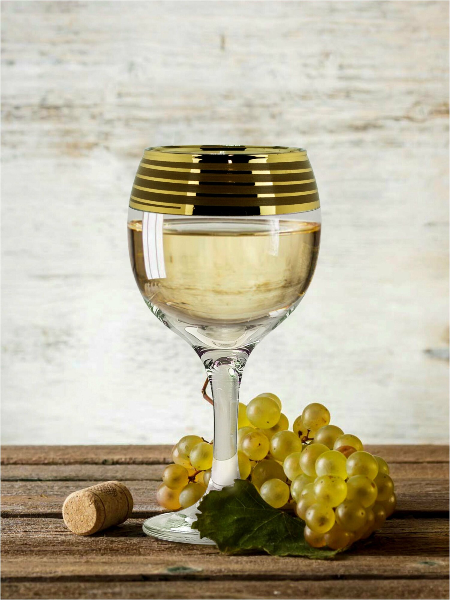 Подарочный набор бокалов для вина с алмазной гравировкой PROMSIZ Имидж, 260 мл, 6 шт.