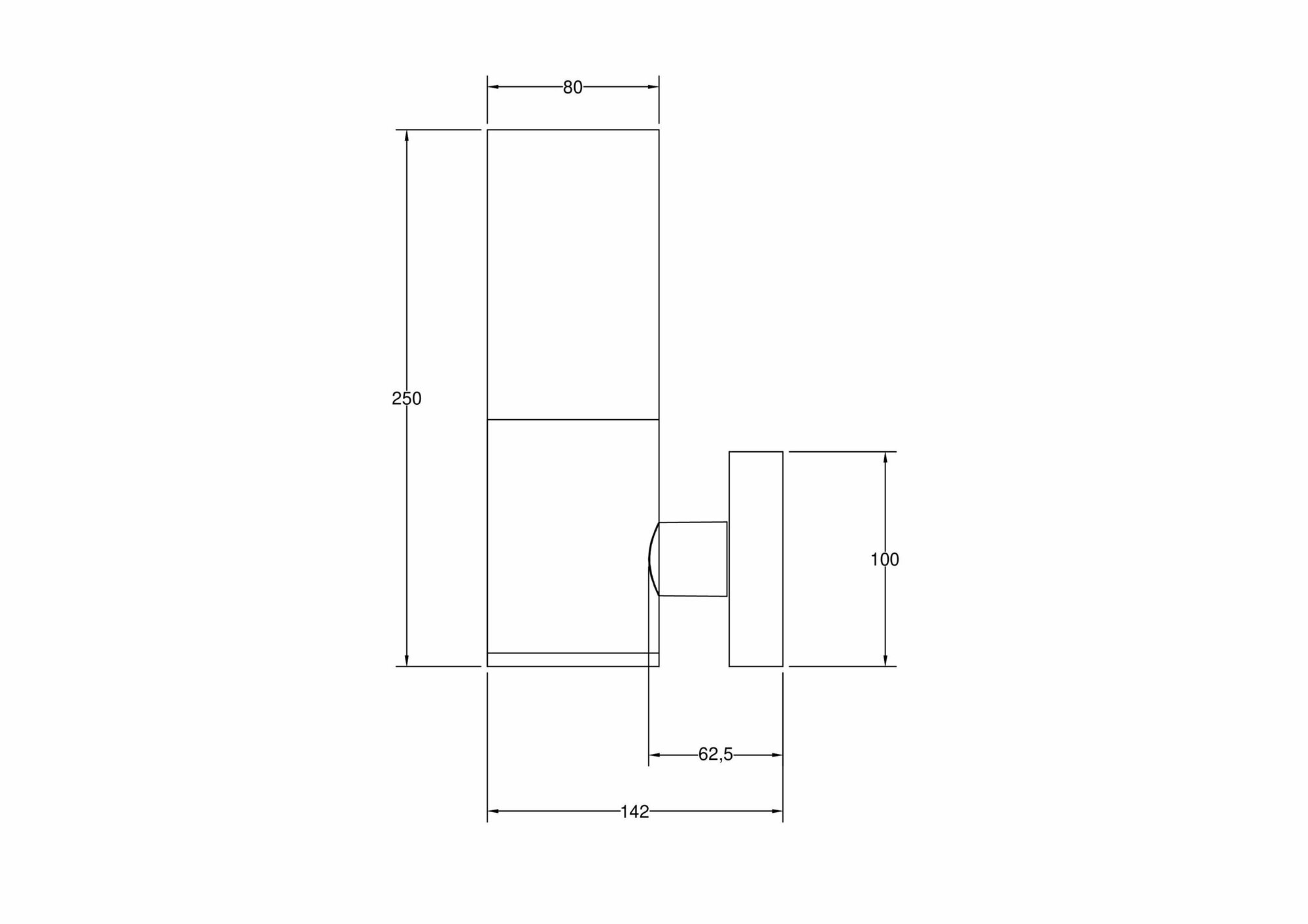 Настенный светильник (бра) Outdoor Willis O418WL-01B