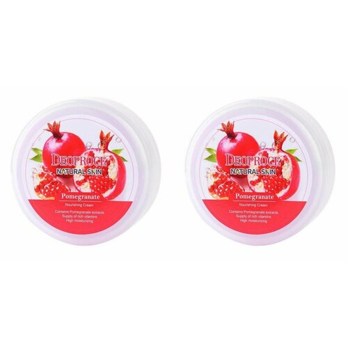 крем для лица shary moisturizing nourishing cream 80 г Deoproce Крем для лица и тела Natural Skin Pomegranate Nourishing Cream, 100 г, 2 шт