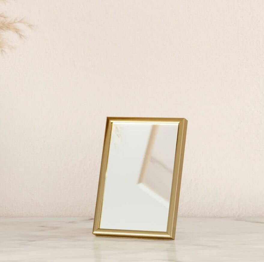Зеркало декоративное настольное Lila, 11x16 см, цвет золотой - фотография № 1