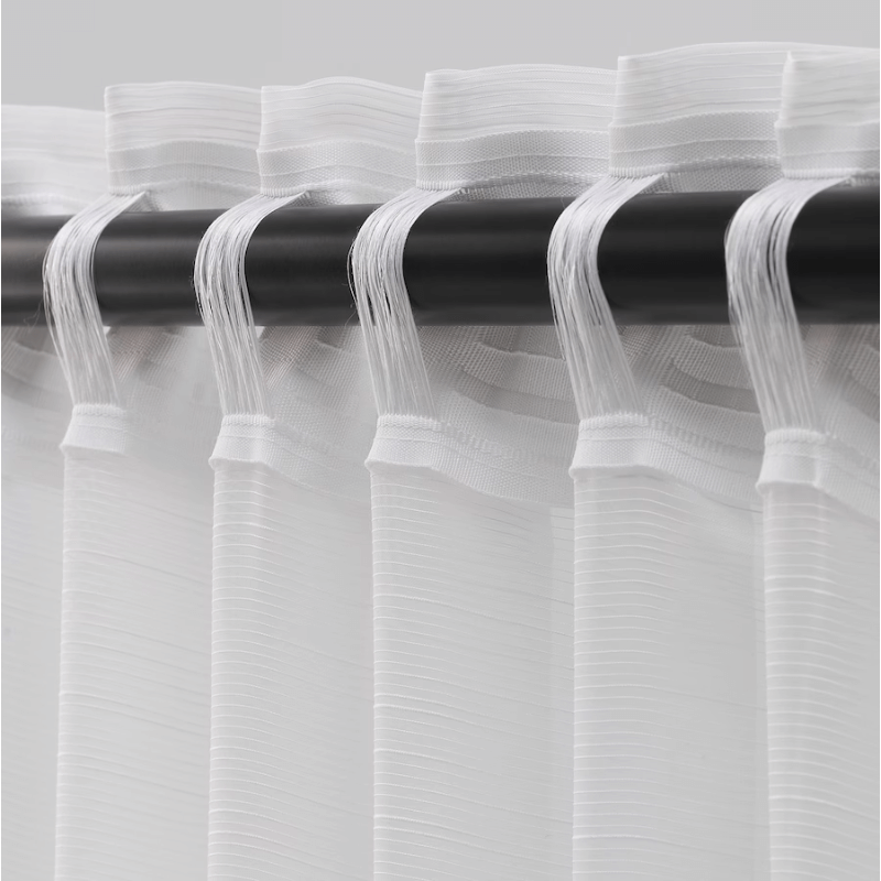 фото Гардины икеа гертруд на ленте, 145х300 см, 2 шт, белые гардины IKEA Gjertrud