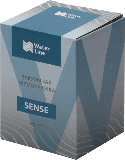 Вакуумная термокружка Waterline Sense, темно-синий - фотография № 6