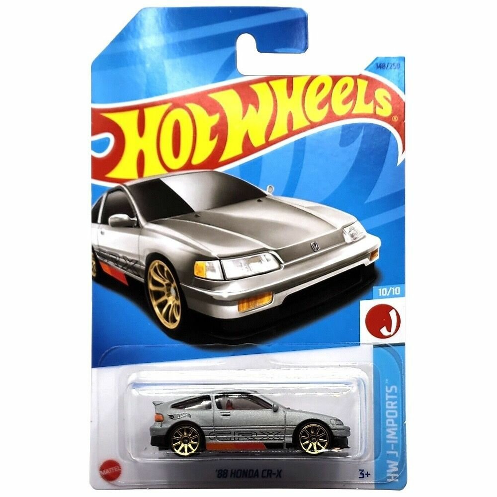 Машинка Hot Wheels коллекционная 88 HONDA CR-X серебристый HKJ17