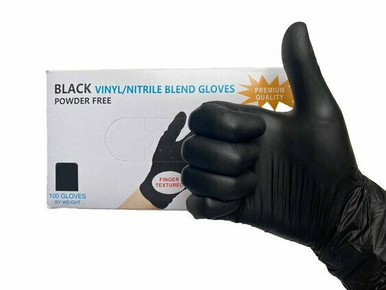 Перчатки Wally Plastic нитриловые, 50 пар, размер XL, цвет черный