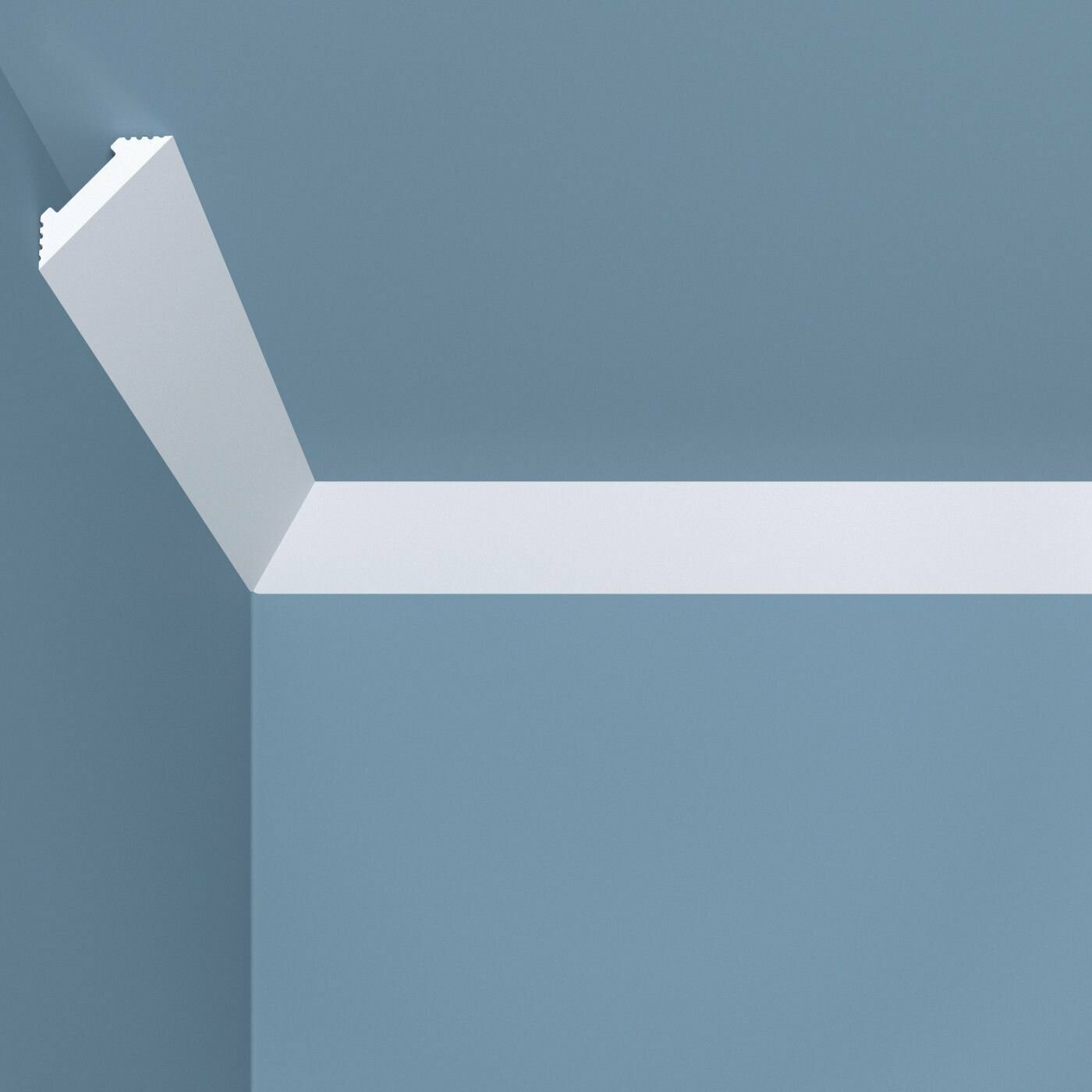 фото Плинтус потолочный (карниз) Bello Deco К15 Полистирол, размер 2000*30*30 мм