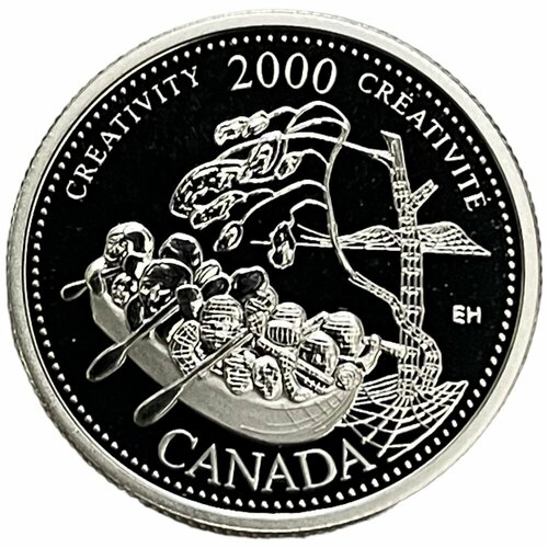 Канада 25 центов 2000 г. (Миллениум - Креативность) (Proof) клуб нумизмат монета доллар канады 1997 года серебро 25 лет победы в хоккейном матче канада ссср