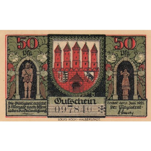 Германия (Веймарская Республика) Цербст 50 пфеннигов 1921 г. (S) (3)