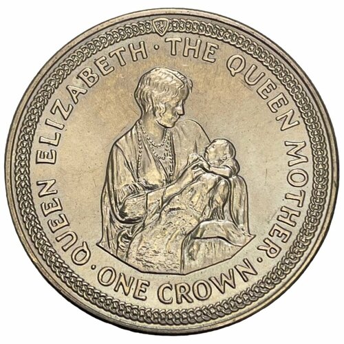 Остров Мэн 1 крона 1985 г. (85 лет со дня рождения Королевы Матери - Елизавета II) (CN)