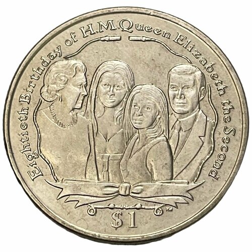 Брит. Виргинские острова 1 доллар 2006 г. (80 лет со дня рождения Елизаветы II - Семья принца Эндрю)