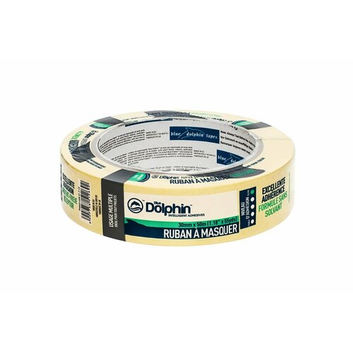 blue dolphin малярная лента blue dolphin masking tape сильная адгезия ровный край 48мм х 50м 01 7 15 st627 Малярная лента Blue Dolphin многофункциональная желтая 30 мм х 50 м (01-7-13)