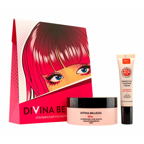 DIVINA BELLEZZA Patch and Eye cream set Набор для ухода за кожей вокруг глаз (Патчи + Крем 15 мл) крем гель против первых морщин и темных кругов под глазами clarins total eye revive eye cream gel 15 мл