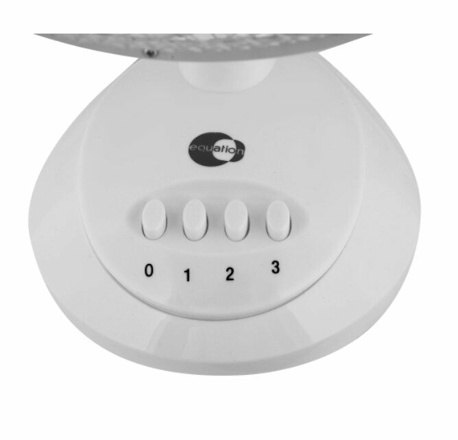 Вентилятор настольный 40 Вт D30 см цвет белый - фотография № 3